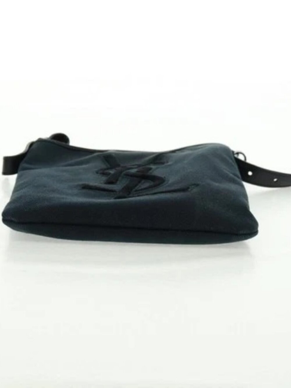 SAINT LAURENT Shoulder Bag Canvas Black Silver Auth SW1966V - Picture 5 of 16